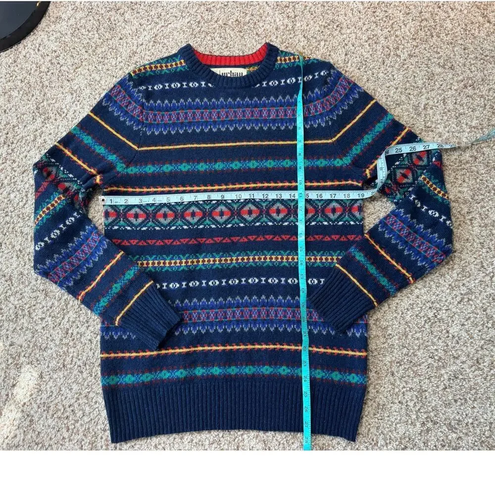 Urban Pipeline Fair Isle Crewneck Men's Sweater, Size Medium, Wool Blend